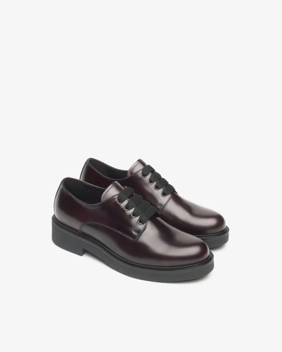 Women’s Leather Tie-Up Shoes - immagine 3