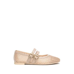 NeroGiardini Ballerine da donna in pelle e tessuto traforato