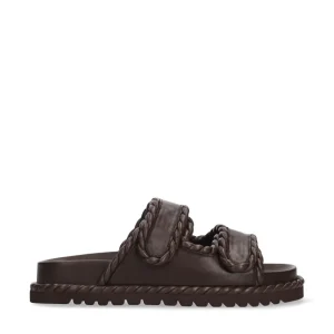 BIBI LOU Sandali da donna in pelle con doppia fascia LAMA